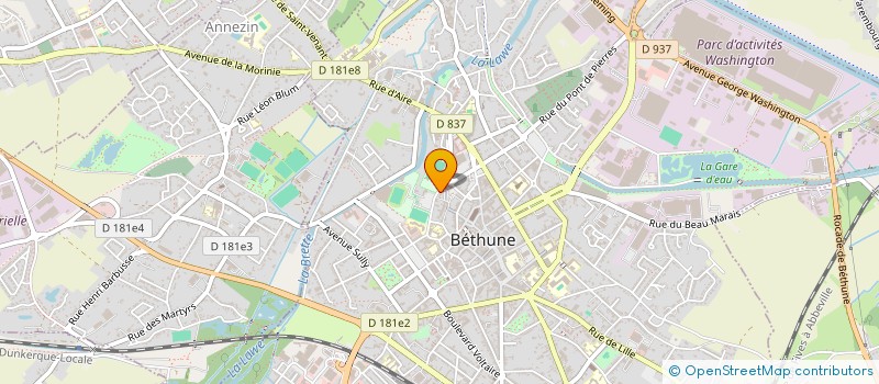 localisation de l'entreprise JEANFREDIS  BETHUNE