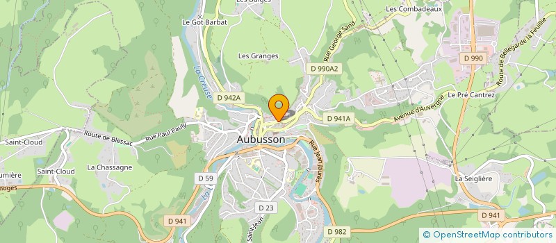 localisation de l'entreprise JEANGUIBER  AUBUSSON