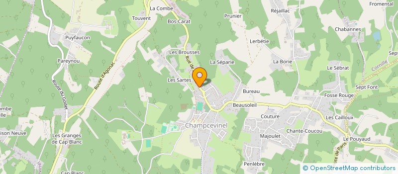 localisation de l'entreprise JEANNE BARRET 24  CHAMPCEVINEL