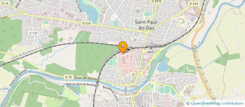 localisation de l'entreprise JEANNE BERTOT SAS à DAX