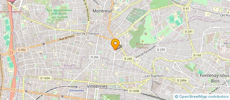 localisation de l'entreprise JEANNE D'ARC à MONTREUIL
