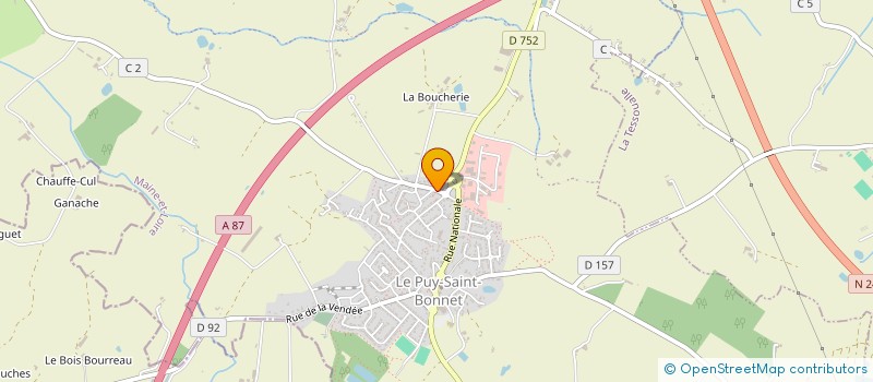 localisation de l'entreprise JEANNE DELANOUE LES TROIS PROVINCES à CHOLET