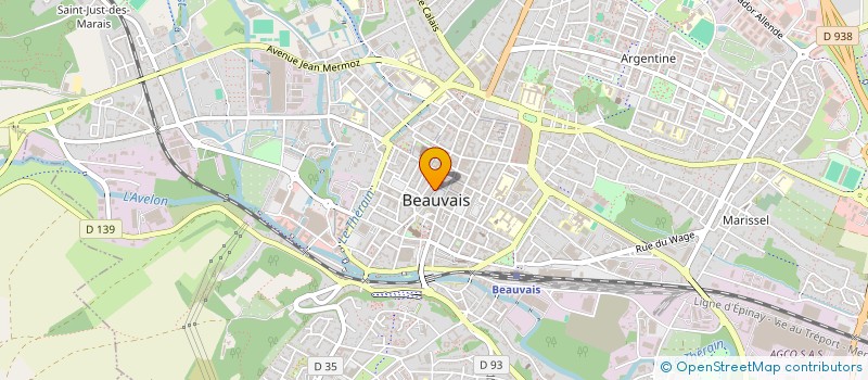 localisation de l'entreprise JEANNE HACHETTE  BEAUVAIS