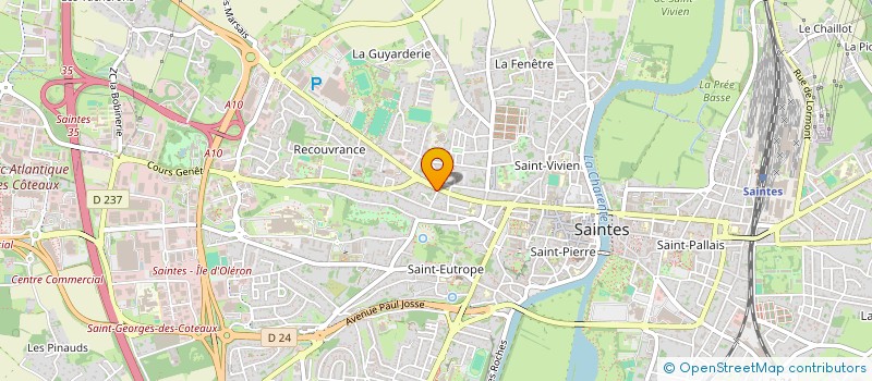 localisation de l'entreprise JEANNE VIEUILLE  SAINTES