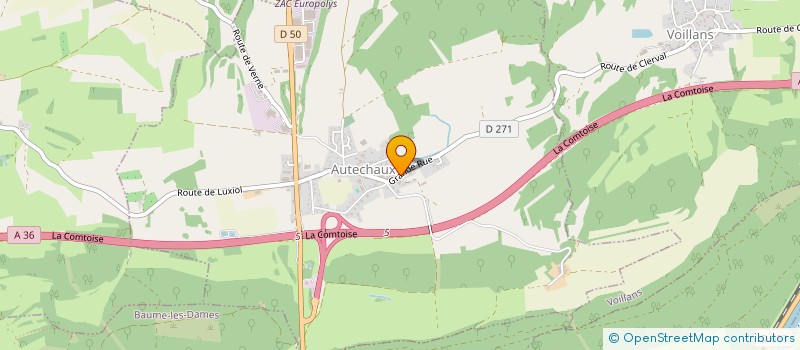 localisation de l'entreprise JEANNENOT à AUTECHAUX
