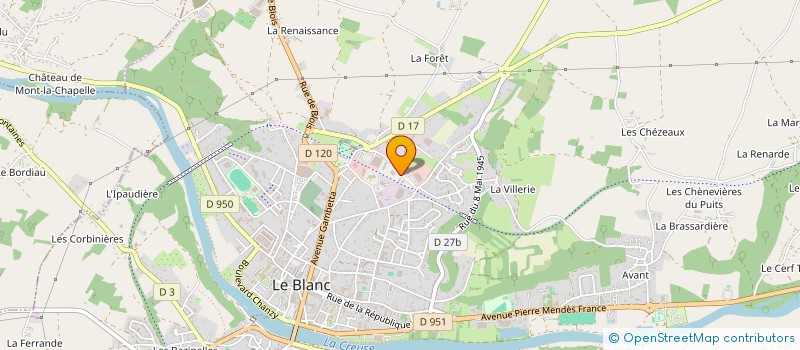 localisation de l'entreprise JEANNETON à LE BLANC