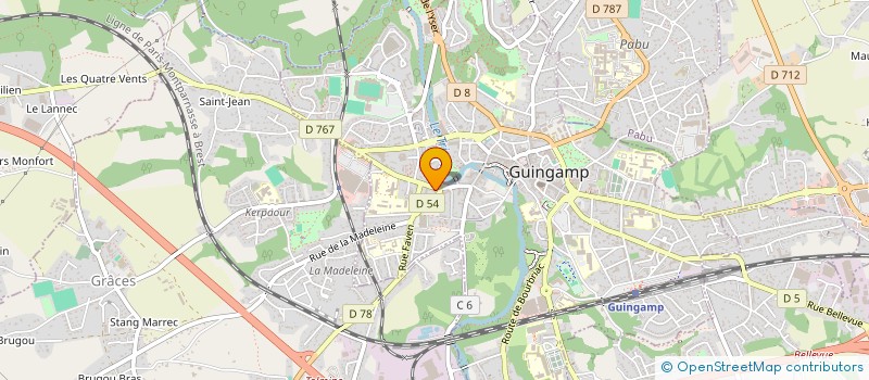 localisation de l'entreprise JEANNETTE à GUINGAMP