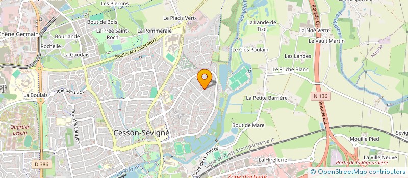 localisation de l'entreprise JEANNETTE BLANC EXPRESS  CESSON-SEVIGNE