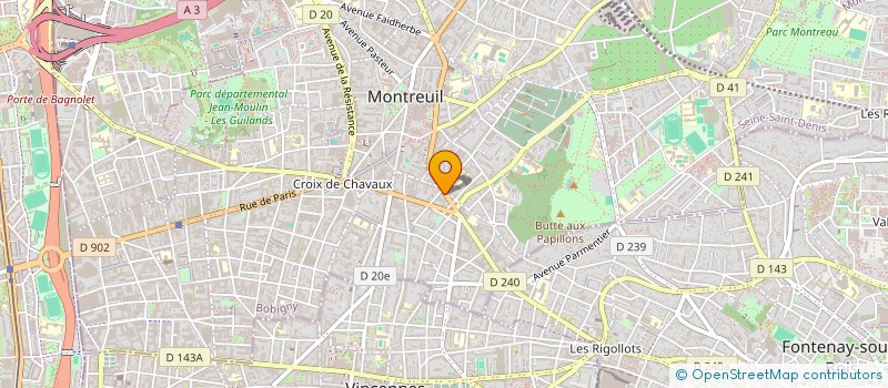 localisation de l'entreprise JEANNINE DEVEL à MONTREUIL