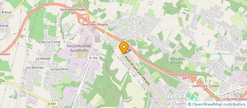 localisation de l'entreprise JEANNOT PNEUS SERVICES à SAINT-YRIEIX-SUR-CHARENTE
