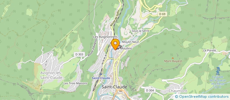 localisation de l'entreprise JEANTET ELASTOMERES  SAINT-CLAUDE