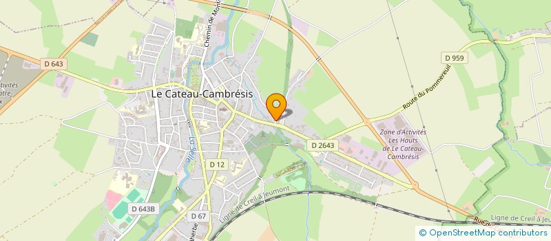 localisation de l'entreprise JEBAST  LE CATEAU-CAMBRESIS