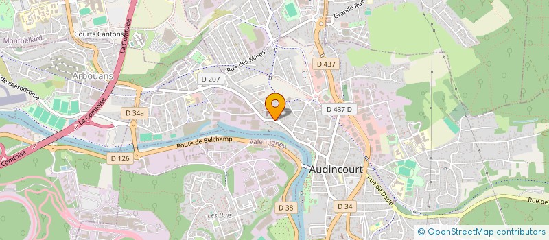 localisation de l'entreprise JECE  AUDINCOURT