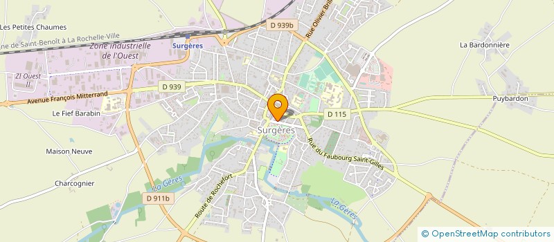 localisation de l'entreprise JECY à SURGERES
