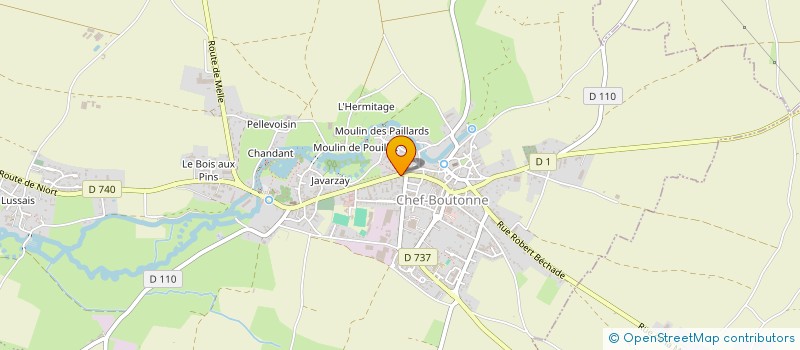 localisation de l'entreprise JEDEX SARL à CHEF-BOUTONNE