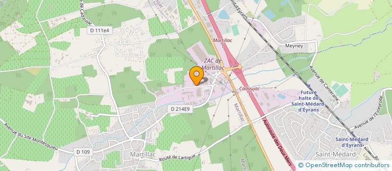 localisation de l'entreprise JEF  MARTILLAC