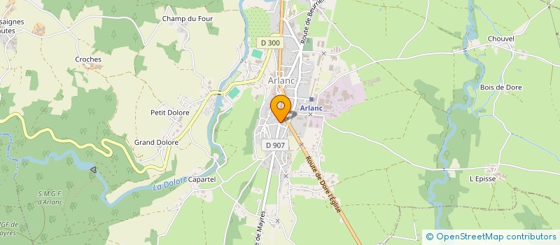 localisation de l'entreprise JEFF AUTOS à ARLANC