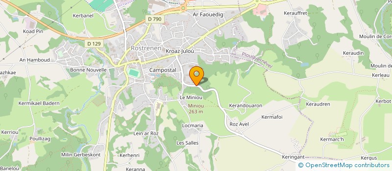 localisation de l'entreprise JEFLO  ROSTRENEN