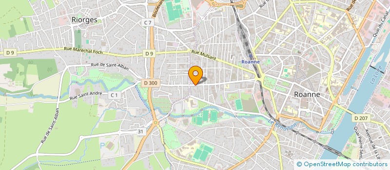 localisation de l'entreprise JEFTEX à ROANNE