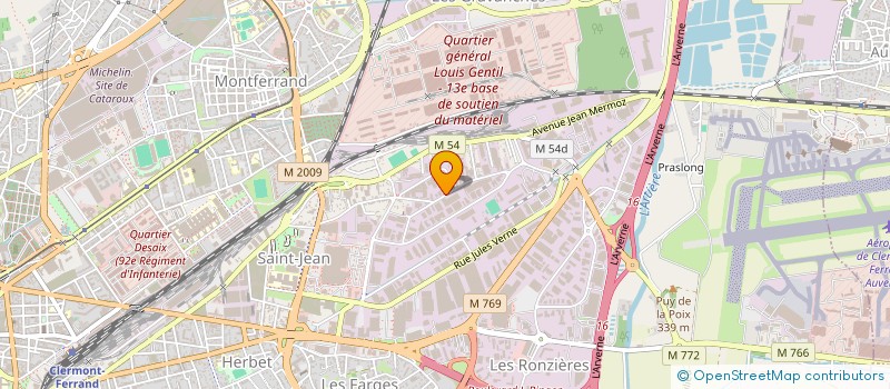 localisation de l'entreprise JEG  CLERMONT-FERRAND