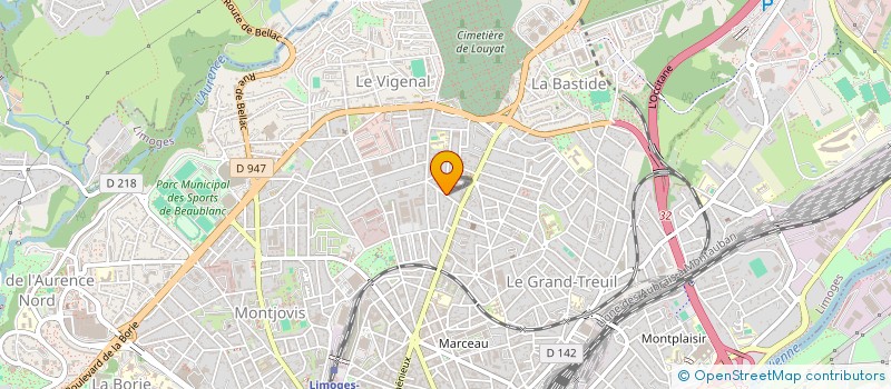 localisation de l'entreprise JEGATA à LIMOGES
