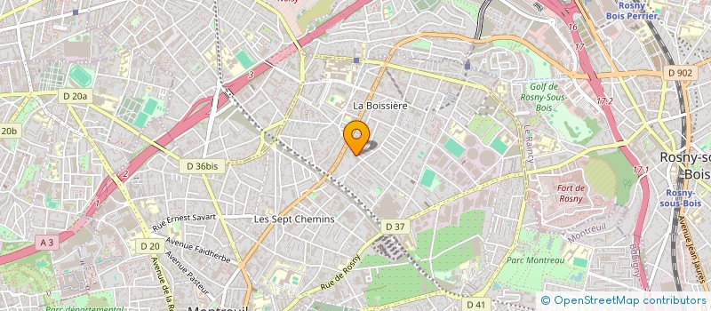 localisation de l'entreprise JELIA TRANSPORT à MONTREUIL