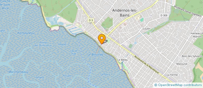 localisation de l'entreprise JELODI OCEAN à ANDERNOS-LES-BAINS