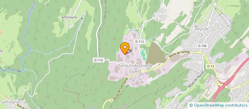 localisation de l'entreprise JEM INDUSTRIES à OYONNAX