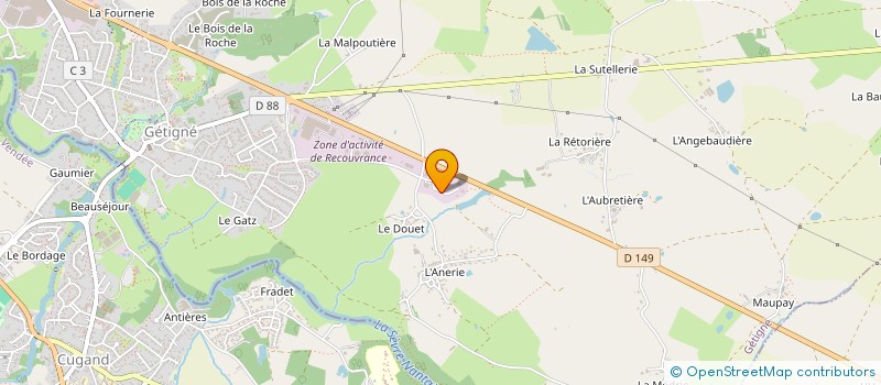 localisation de l'entreprise JEM PLASTIQUE à GETIGNE