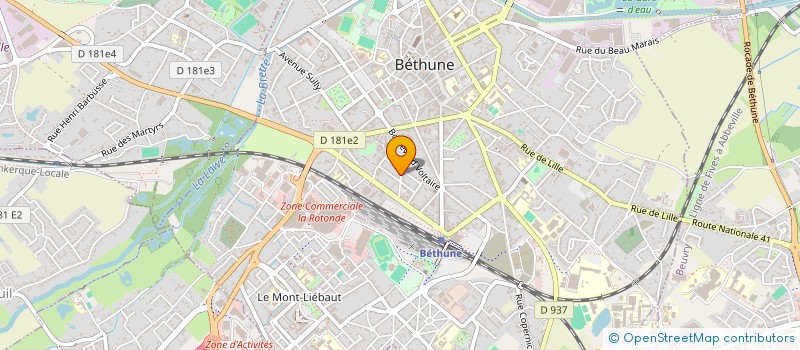 localisation de l'entreprise JENI  BETHUNE