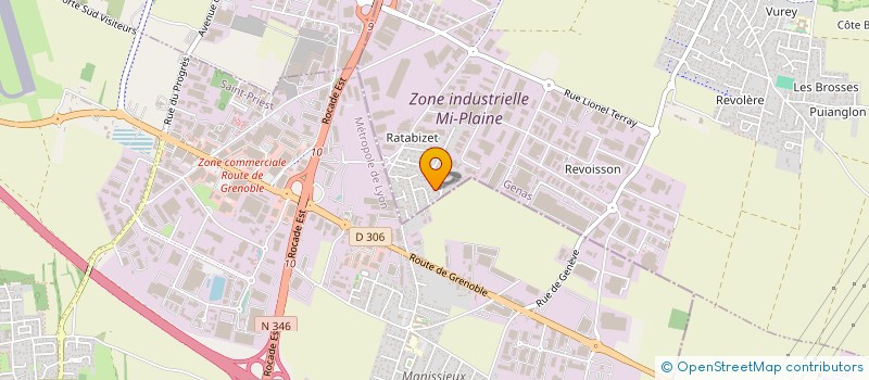 localisation de l'entreprise JENMAR à GENAS