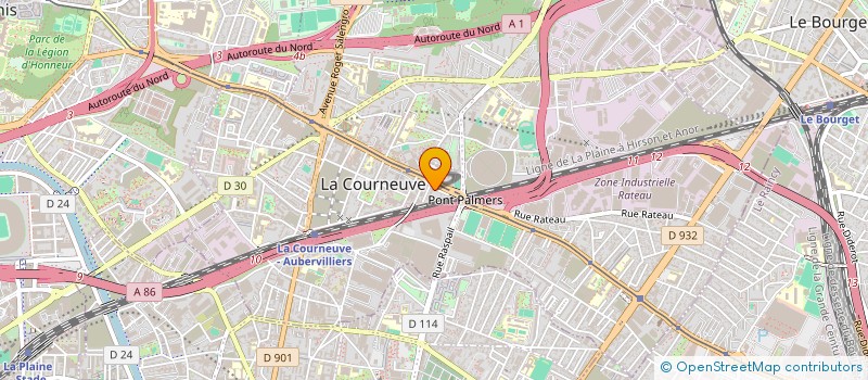 localisation de l'entreprise JENNI TEX à LA COURNEUVE