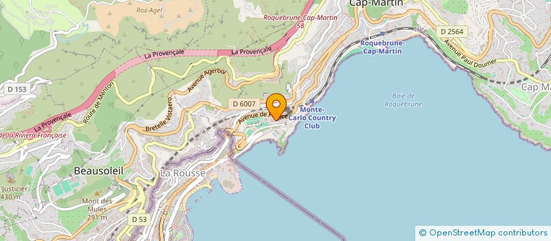 localisation de l'entreprise JENSEN APPARTEMENTS à ROQUEBRUNE-CAP-MARTIN