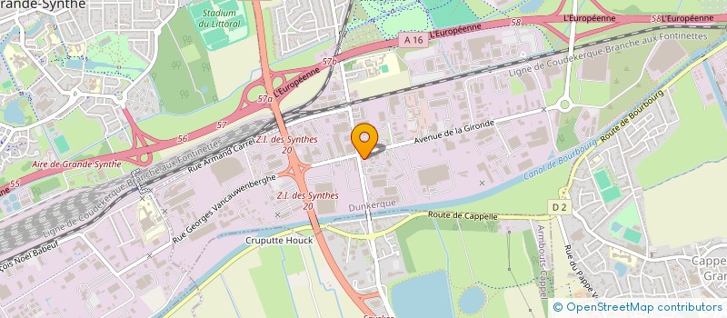 localisation de l'entreprise JEPHIDE à DUNKERQUE