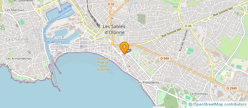 localisation de l'entreprise JEQUENPHY à LES SABLES D'OLONNE