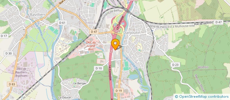 localisation de l'entreprise JERALEX LES COURSIVES  DANJOUTIN