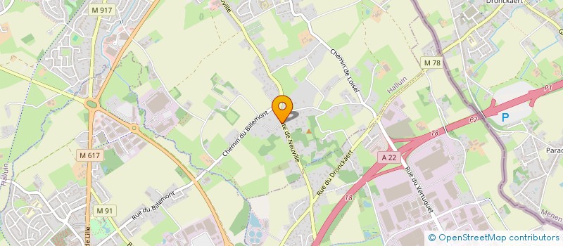 localisation de l'entreprise JERAMONE.FR  HALLUIN