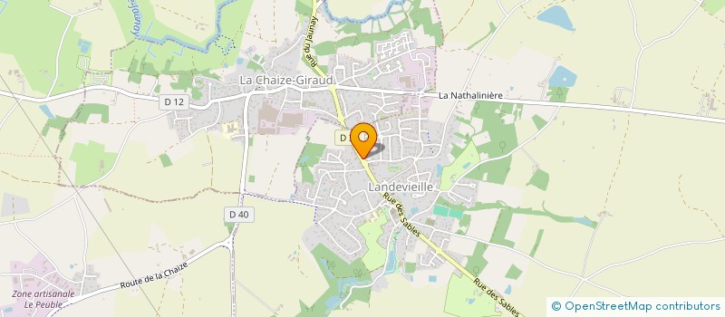 localisation de l'entreprise JEREMY à LANDEVIEILLE