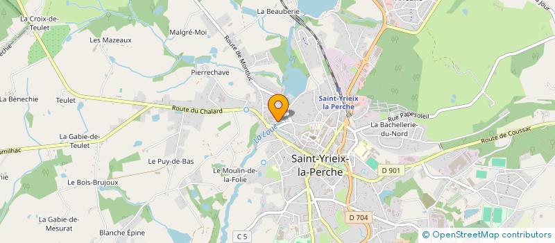 localisation de l'entreprise JEREYA à SAINT-YRIEIX-LA-PERCHE