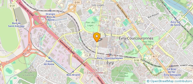 localisation de l'entreprise JERFAC à EVRY-COURCOURONNES