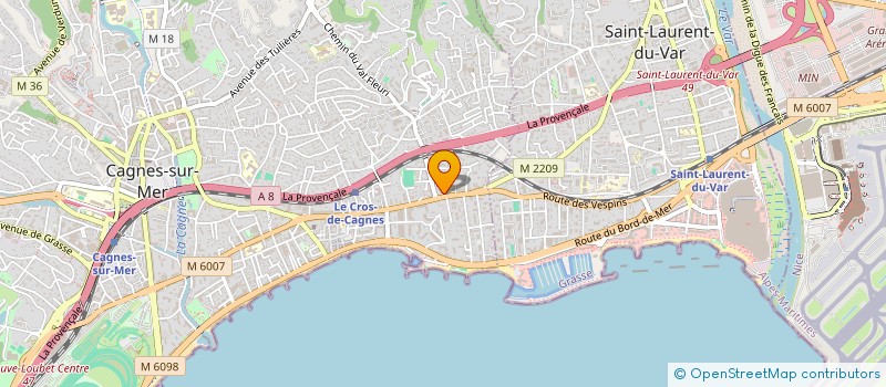 localisation de l'entreprise JERG à CAGNES-SUR-MER