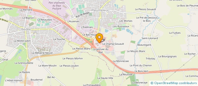localisation de l'entreprise JERILUC à PLEUMELEUC