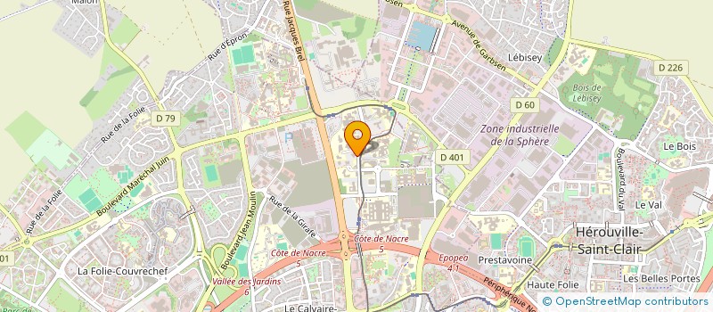 localisation de l'entreprise JERO DISTRIBUTION à CAEN