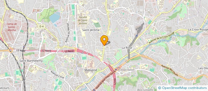 localisation de l'entreprise JEROM OPTIC à MARSEILLE