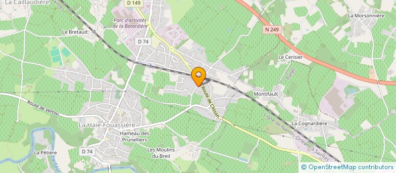 localisation de l'entreprise JEROME MOINET SERVICES à LA HAIE-FOUASSIERE
