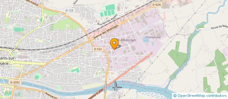 localisation de l'entreprise JEROME OLIVIER IMMOBILIER à ROMANS-SUR-ISERE