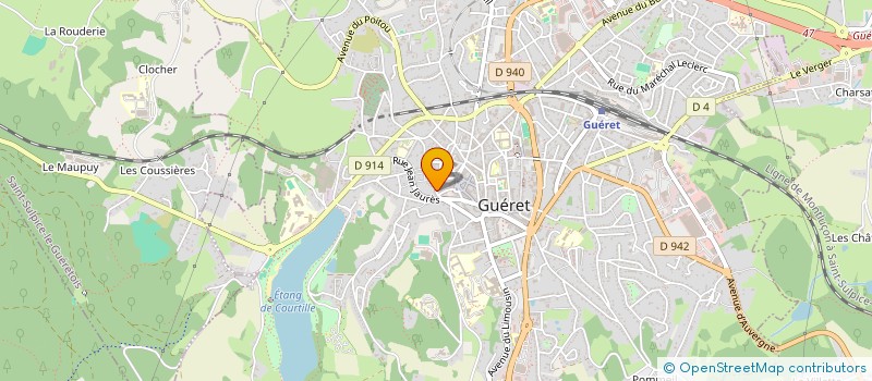 localisation de l'entreprise JERYO à GUERET