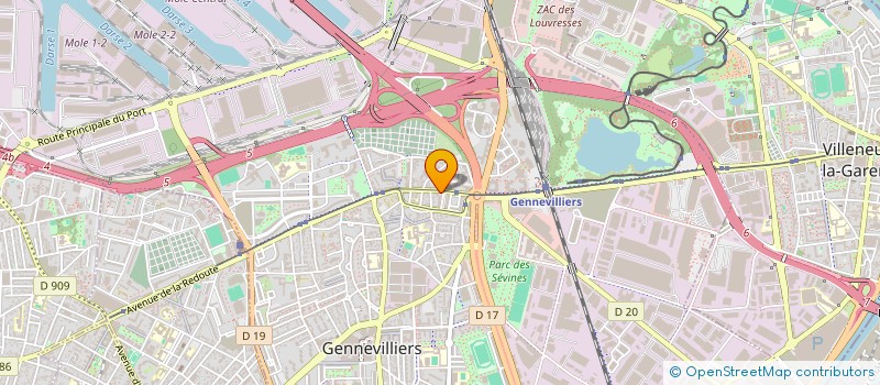 localisation de l'entreprise JESAC à GENNEVILLIERS