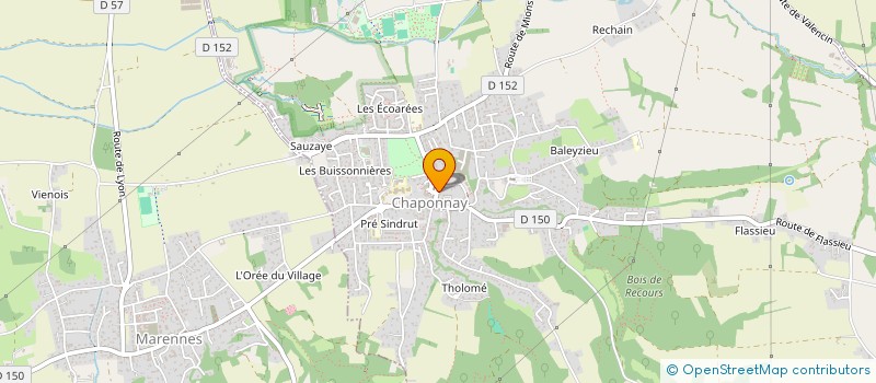 localisation de l'entreprise JESSICA ESTHETIQUE SOIN MINCEUR & BEAUTE à CHAPONNAY