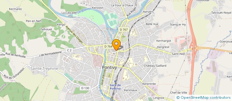 localisation de l'entreprise JESUS CHAUSSURES à PONTIVY